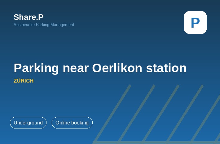 Share.P underground car park at Schaffhauserstrasse 403 near Oerlikon station in Zurich